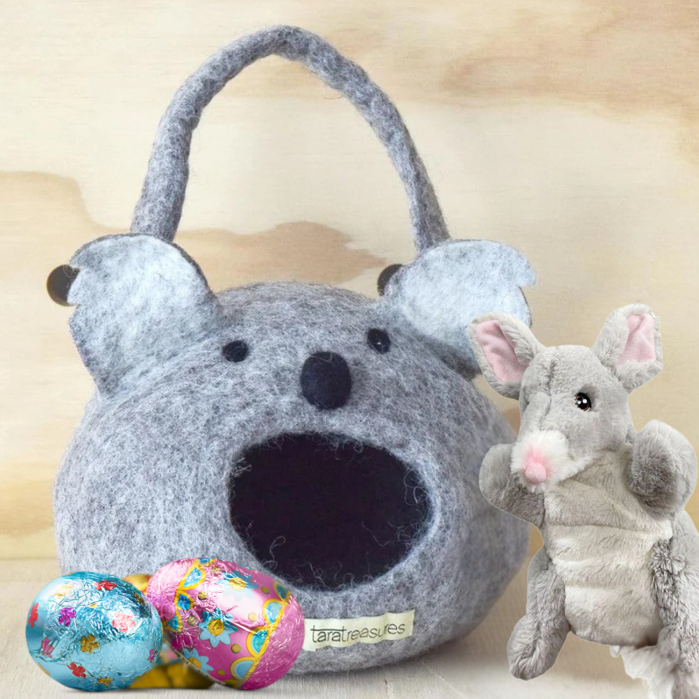 Easter basket kids Australia bilby koala gifts treats Australia wildlife animal