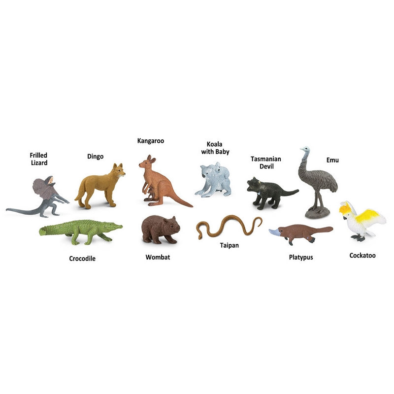mini australian native animals wildlife safari toob tube