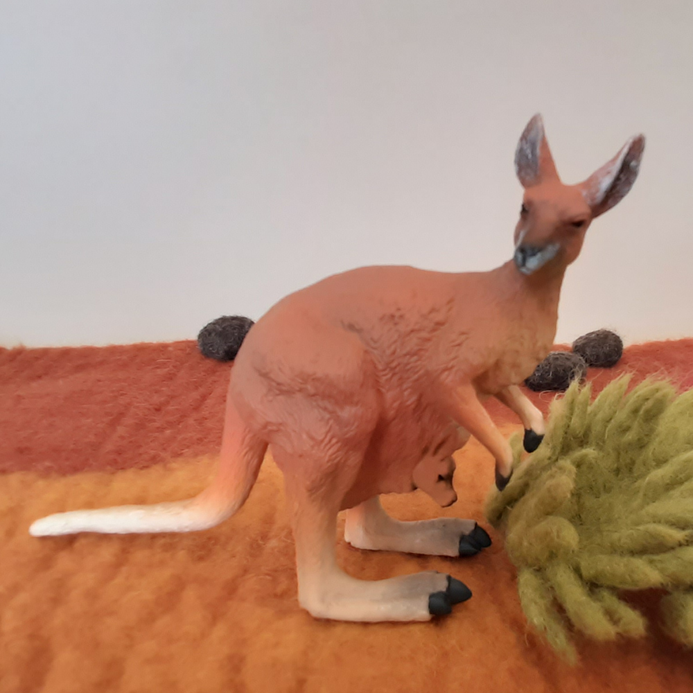 female kangaroo mother marsupial toy Australia realistic detailed lifelike