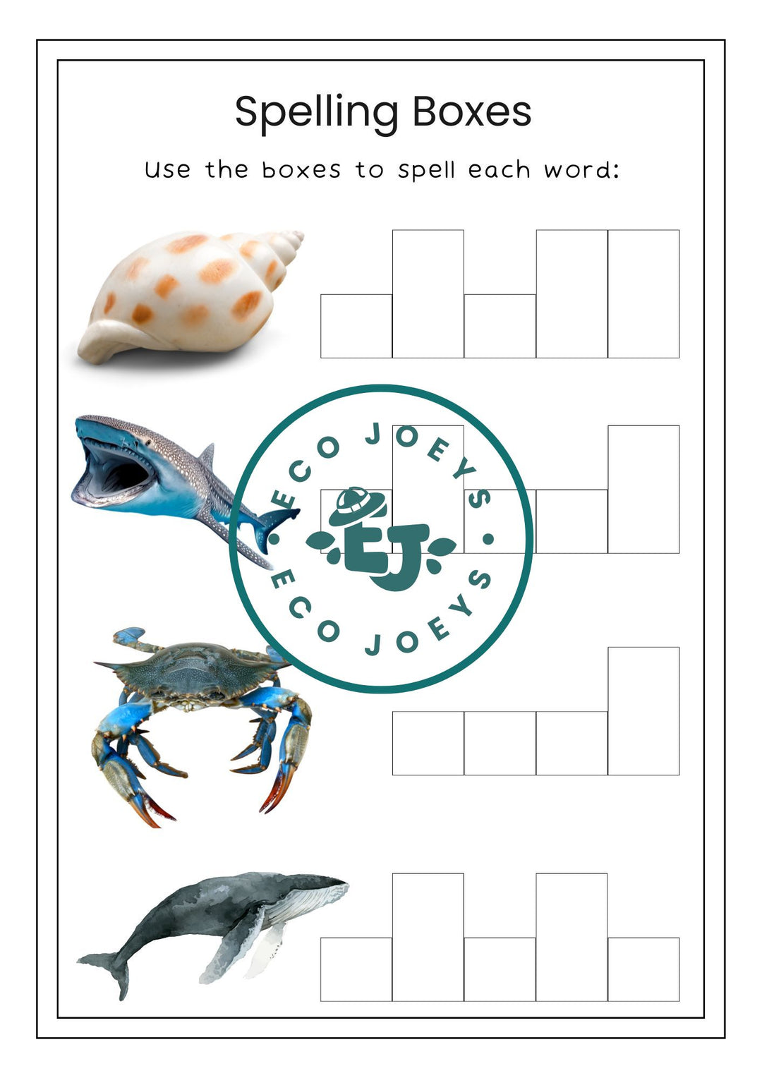 Australian Ocean Animals Early Learning Printable Pack - Digital Download (27 pages)