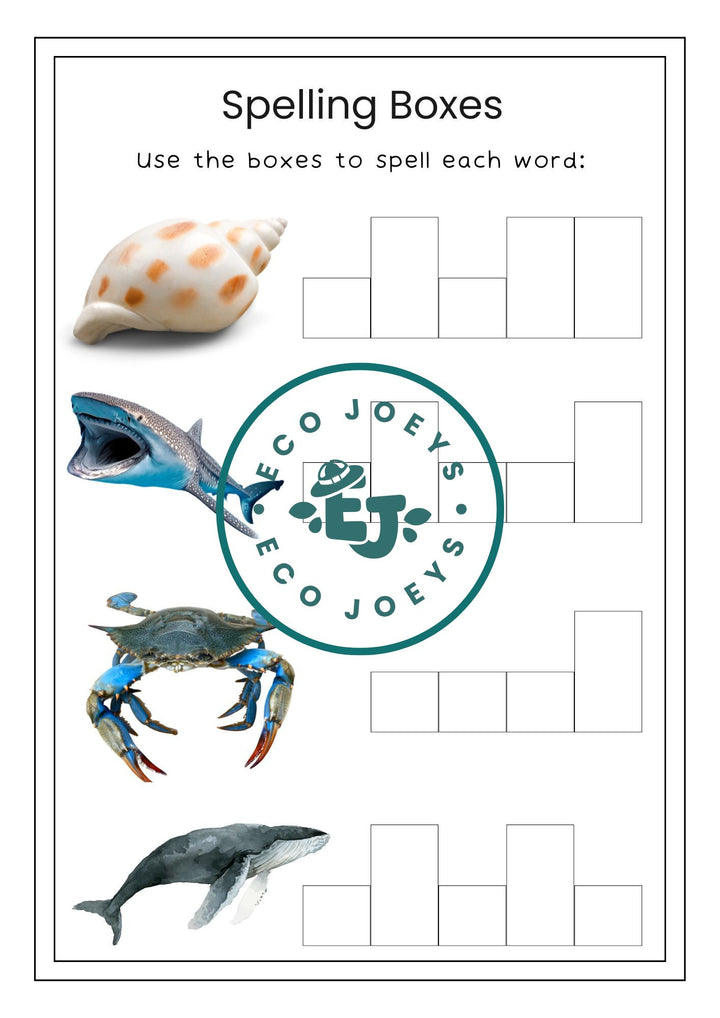 Australian Ocean Animals Early Learning Printable Pack - Digital Download (27 pages)