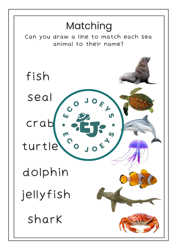 Australian Ocean Animals Early Learning Printable Pack - Digital Download (27 pages)