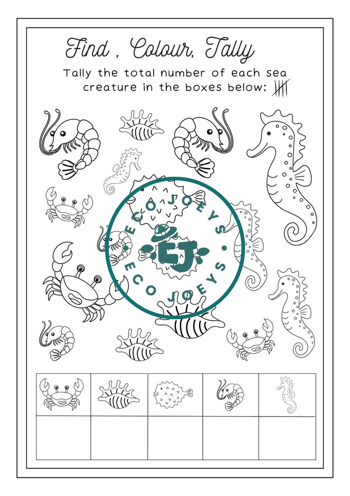 Australian Ocean Animals Early Learning Printable Pack - Digital Download (27 pages)