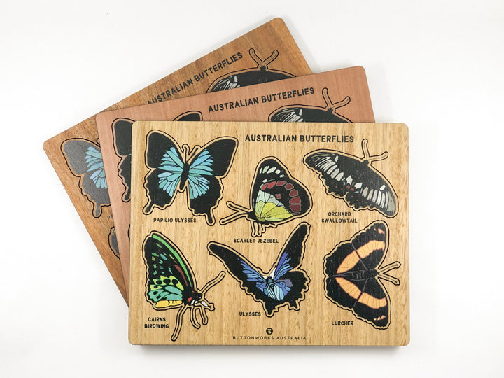 Australian butterfly wooden jigsaw puzzle Buttonworks children kids jigsaw butterflies