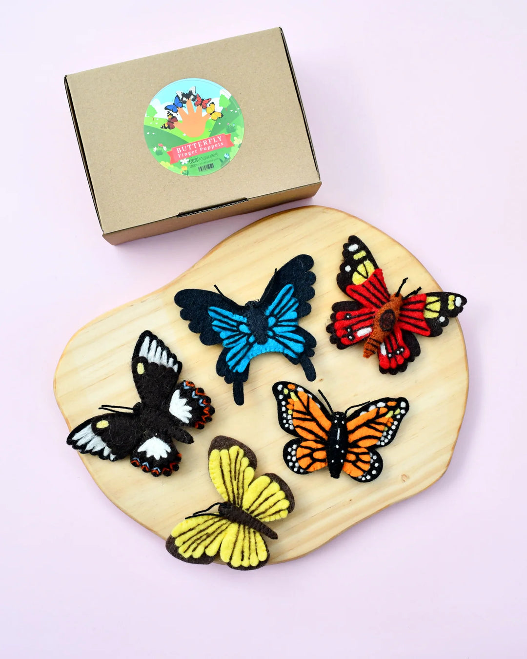 Butterfly Finger Puppets australia detailed realistic animal toys sensory play bugs insects