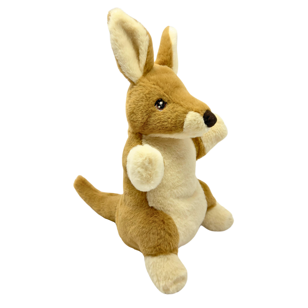 Hansa Australian animals hand puppet kangaroo joey eco-friendly eco buddies recycled Folkmanis