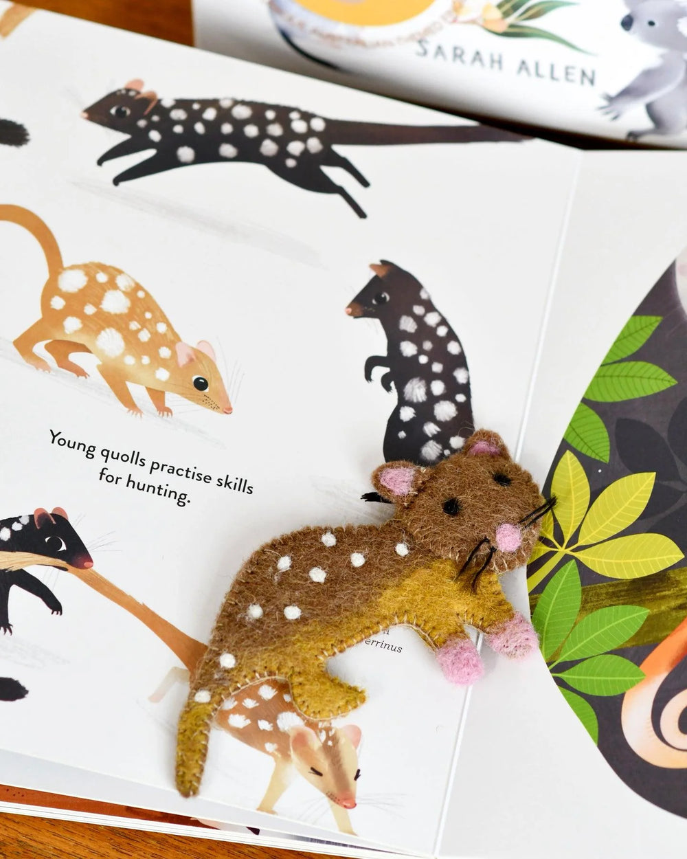 Jumping Joeys Australia sarah allen Finger Puppets Book quoll numbat glider bandicoot puppet bookish play