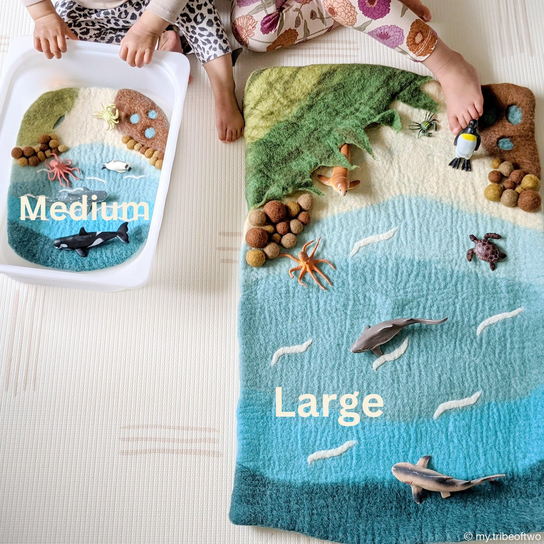 Sea, Beach, and Rockpool Play Mat Playscape - Large. MORE ARRIVING SOON!