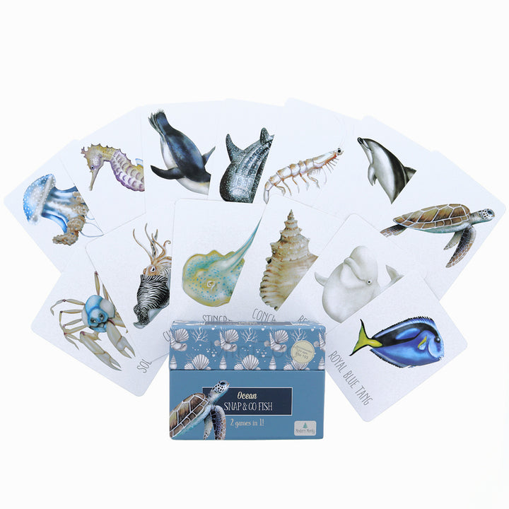 Ocean Animals Snap Go Fish Card Game Modern Monty