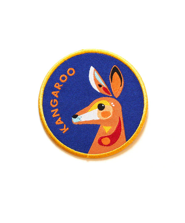 Pete Cromer Kangaroo woven patch kids Australia eco ranger badge