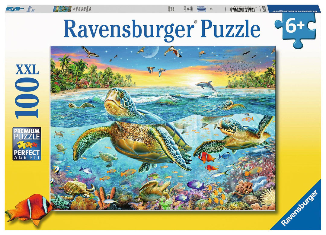 Ravensburger jigsaw puzzle swim with sea turtles jigsaw puzzle 100pc kids Australia sale