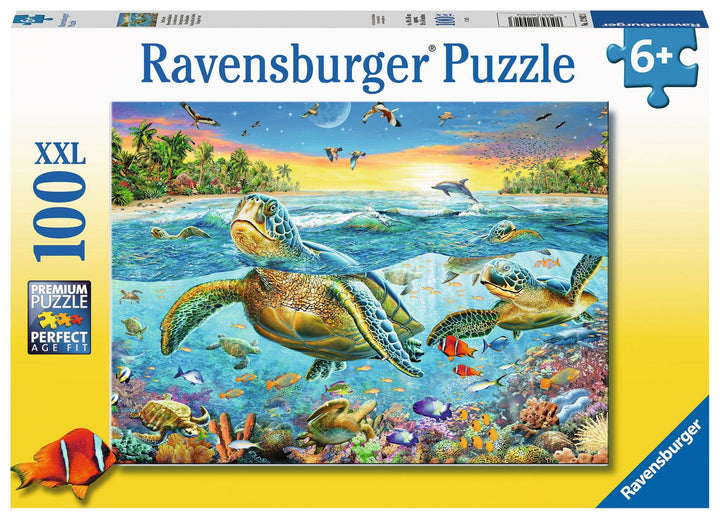 Ravensburger jigsaw puzzle swim with sea turtles jigsaw puzzle 100pc kids Australia sale