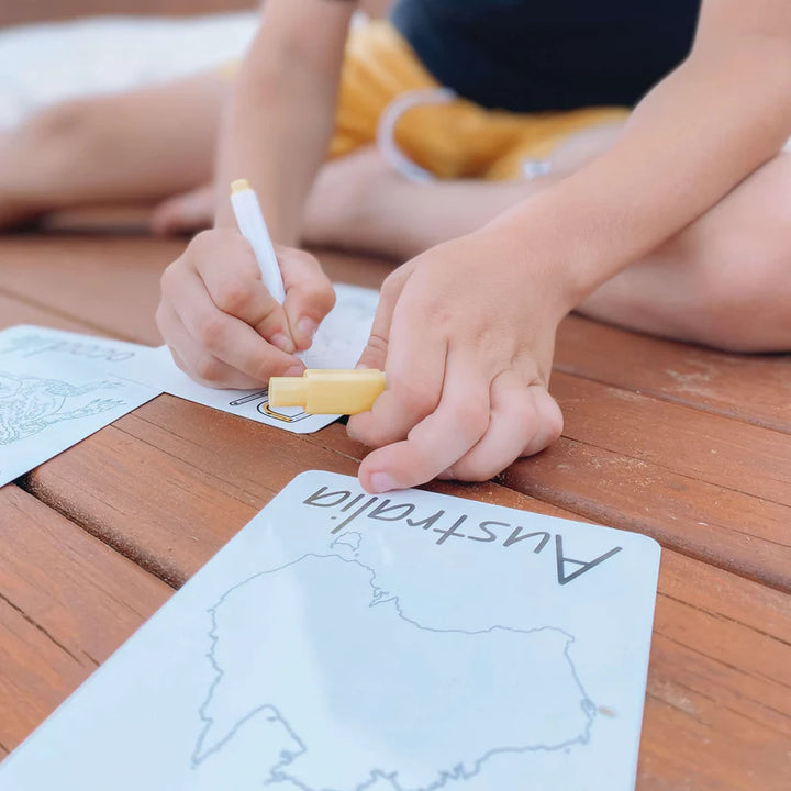writing practice for kids Australia ABC alphabet reusable printable download free colouring animals koala kangaroo crocodile
