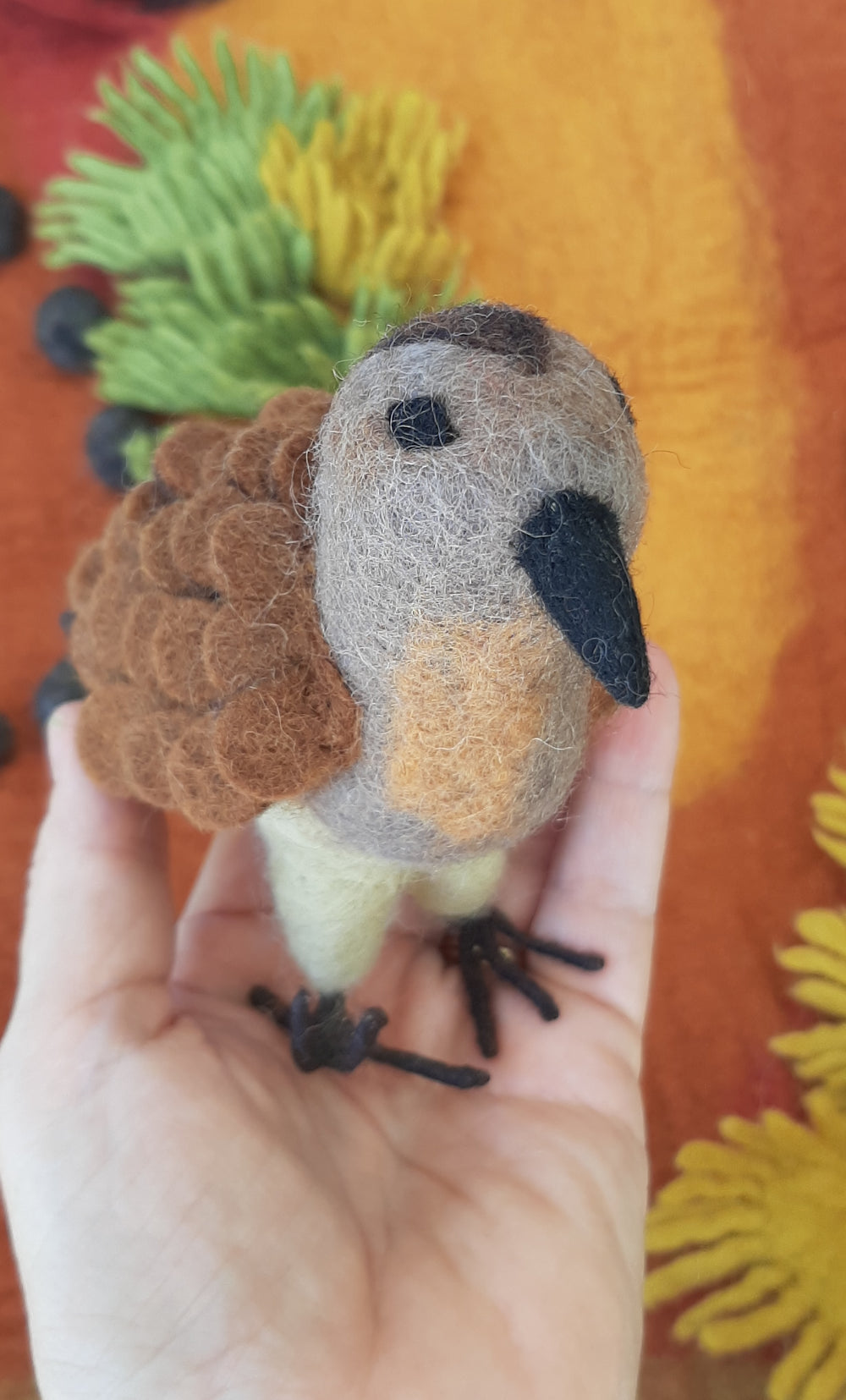 australia native bird toy felt sensory small worldp lay