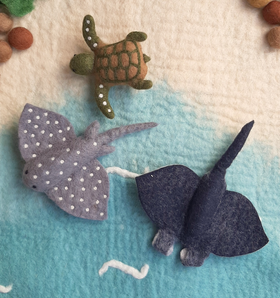 australia native marine sea ocean mammals animals sensory play small world figurines tara treasures ray turtle