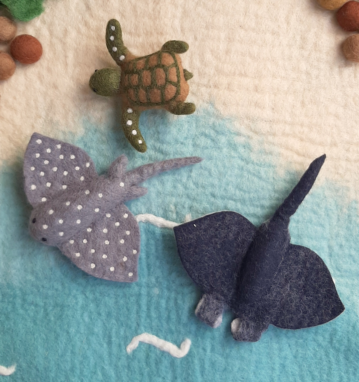 australia native marine sea ocean mammals animals sensory play small world figurines tara treasures ray turtle