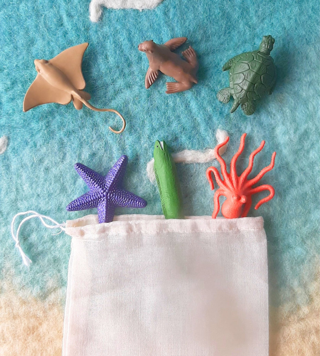 australian animal bag mini sea creatures turtle starfish octopus ray great barrier reef figurines collecta schleich 