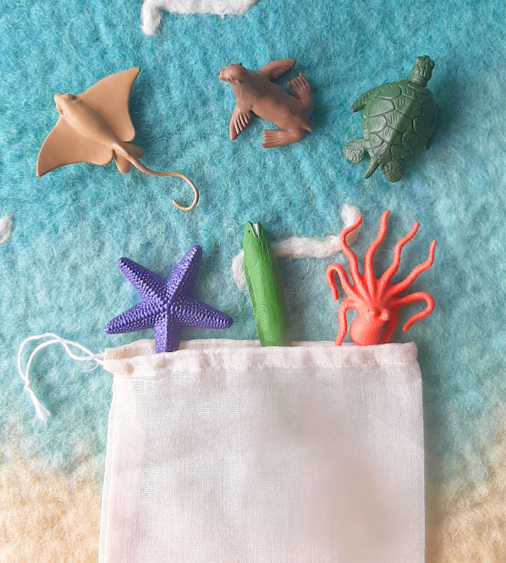australian animal bag mini sea creatures turtle starfish octopus ray great barrier reef figurines collecta schleich 