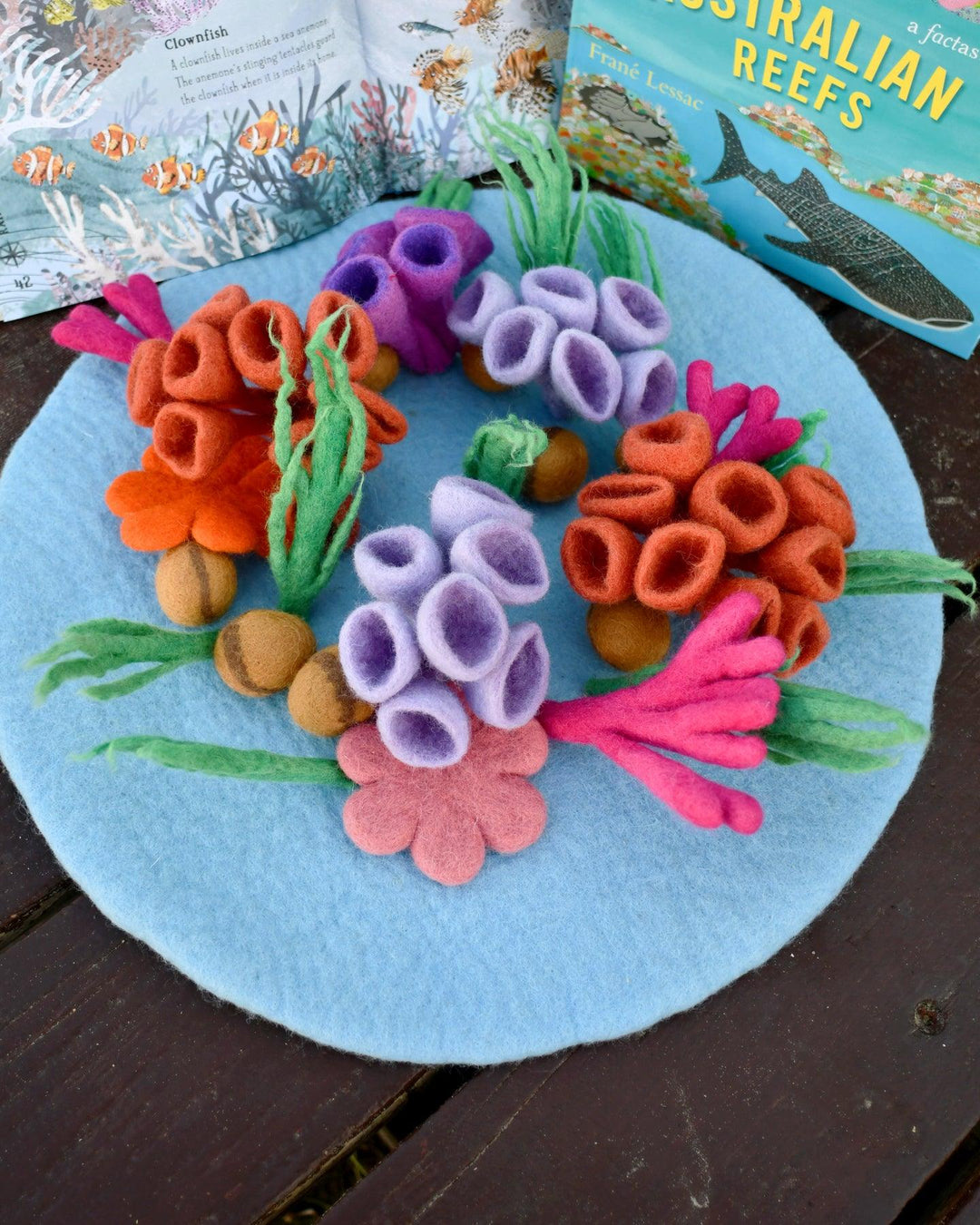 best sensory tray australia small world play ideas nature animals sea ocean reef coral playscape