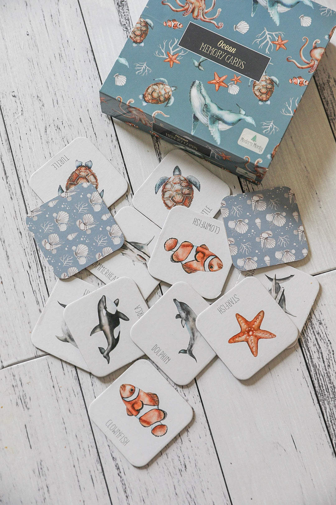 best early learning games Australia memory match card game sea creatures shark