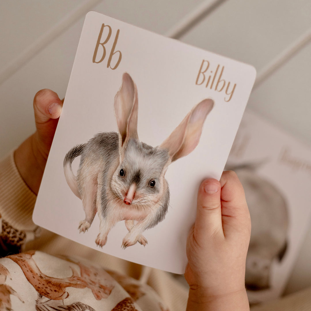 bilby Australian native animal flash cards preschool alphabet game