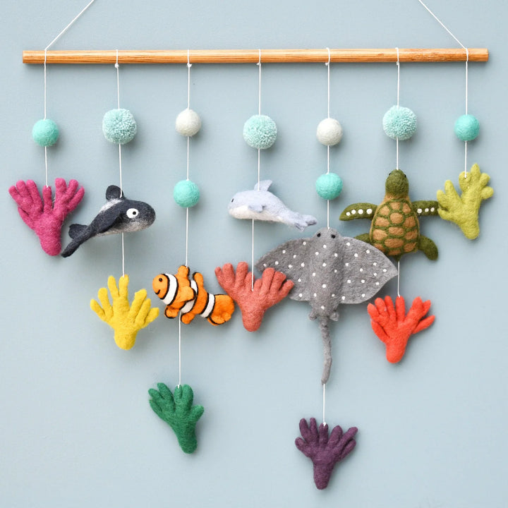 coral reef mobile hanging baby australia sea marine animals felt toys tara treasures sale