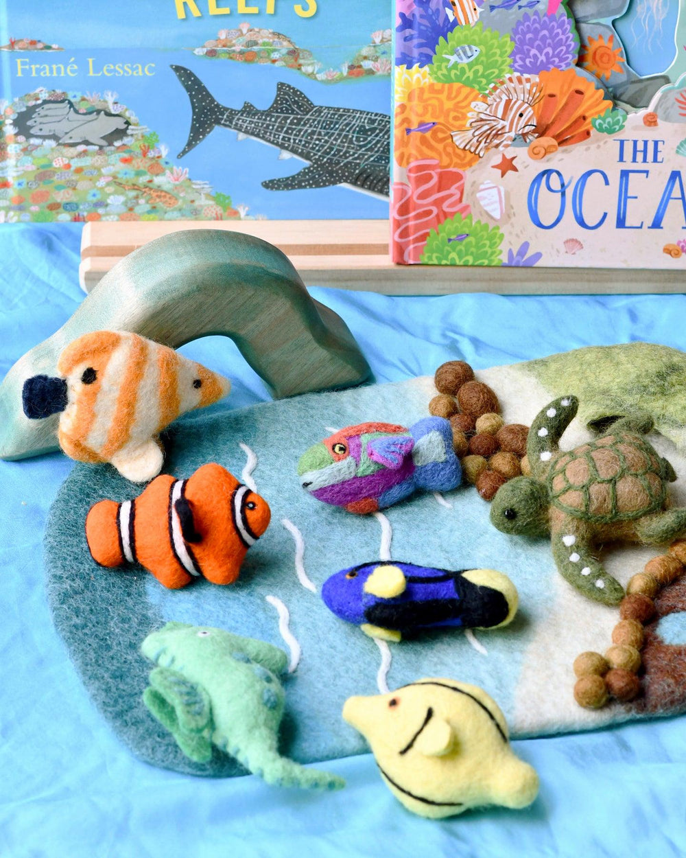 felt coral reef fish toys Australia Tara Treasures sensory play homeschooling aids ethical toys