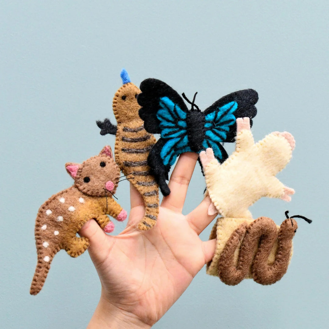 finger puppets australia animals tara treasures snake puppet small world play ideas eco toys