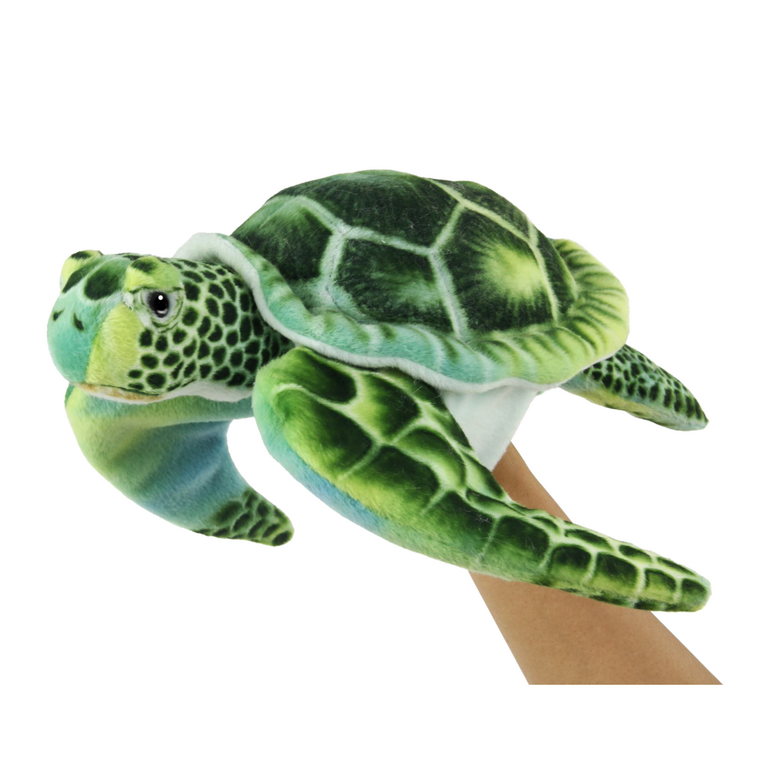 green sea turtle puppet Australian animals hand puppets Hansa Folkmanis wild republic sea creatures