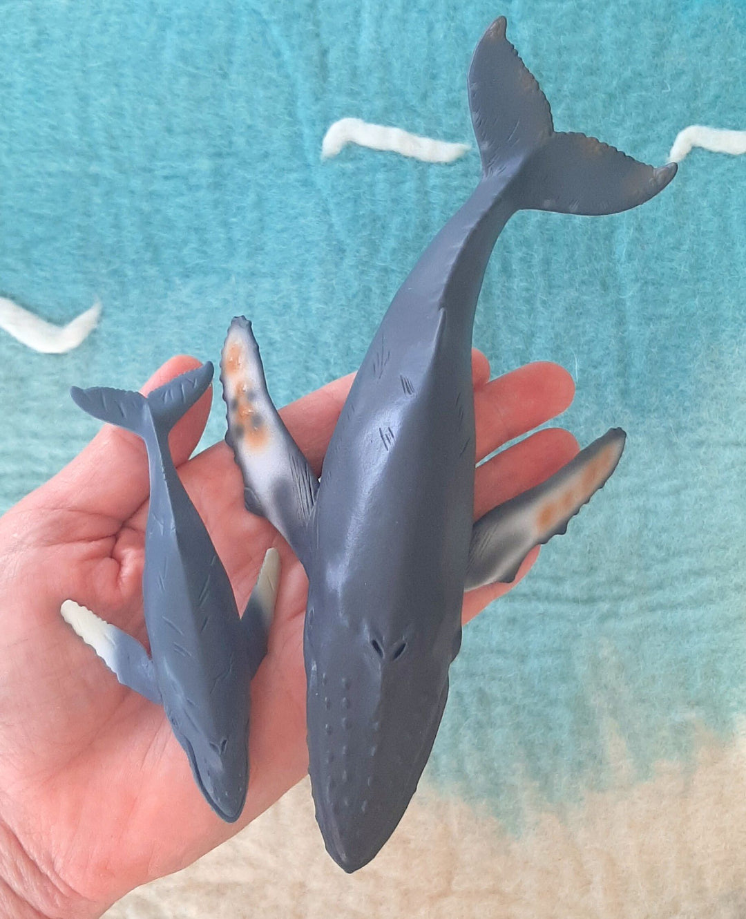 humpback whale mother calf baby pair Australian animal toys
