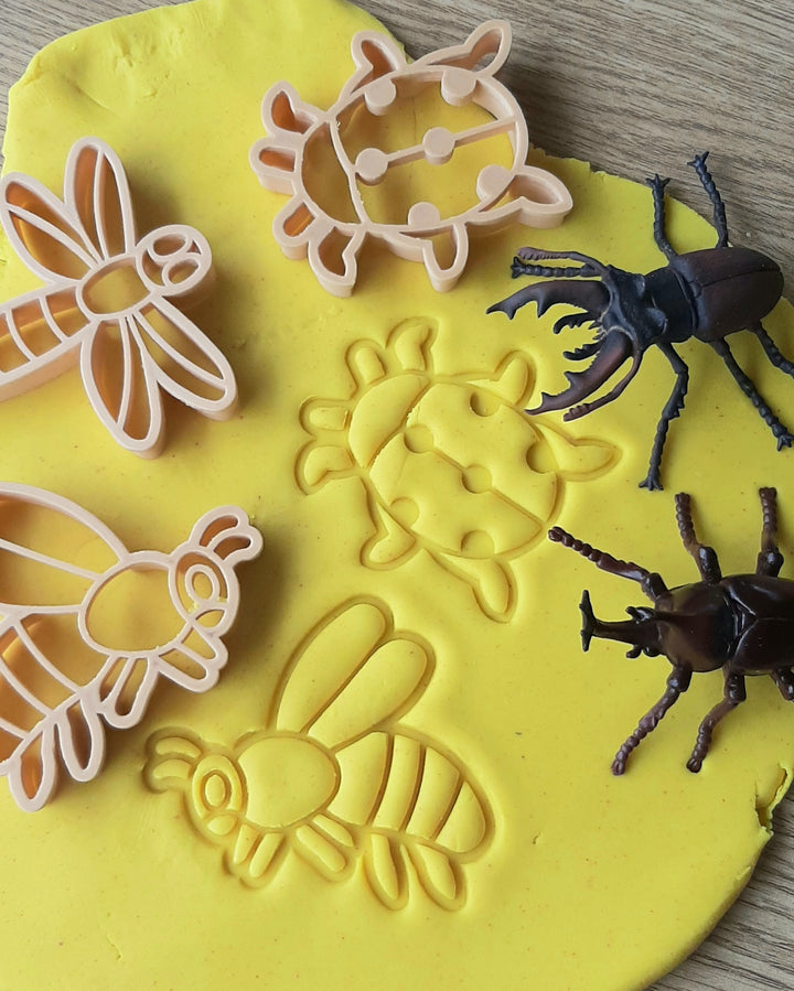 insect stamp playdough dough cookie cutter bee dragonfly ladybird ladybug australia animal