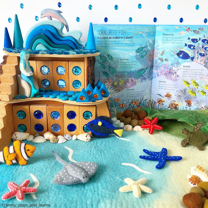 large sea ocean beach small world tray sensory play ideas ethical toys australia playscape playmat