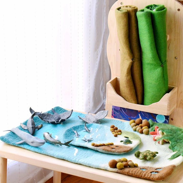 large sensory tray australia sea ocean playmat playscape animal habitat beach tara treasures