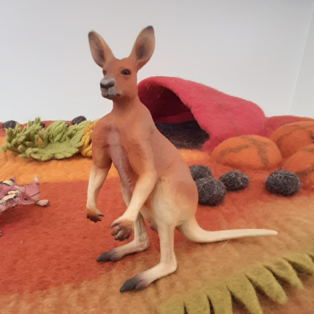 detailed kangaroo model toy figurine Australia