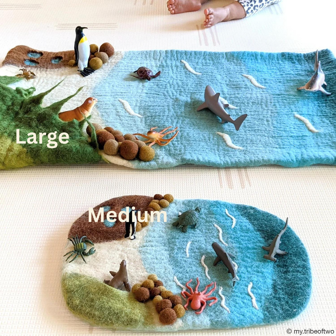 Sea, Beach, and Rockpool Play Mat Playscape - Large. MORE ARRIVING SOON!