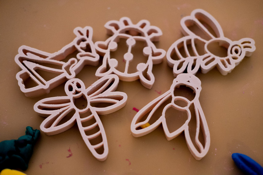 mini insects eco cutter dough playdough cookie cutters ladybird bee