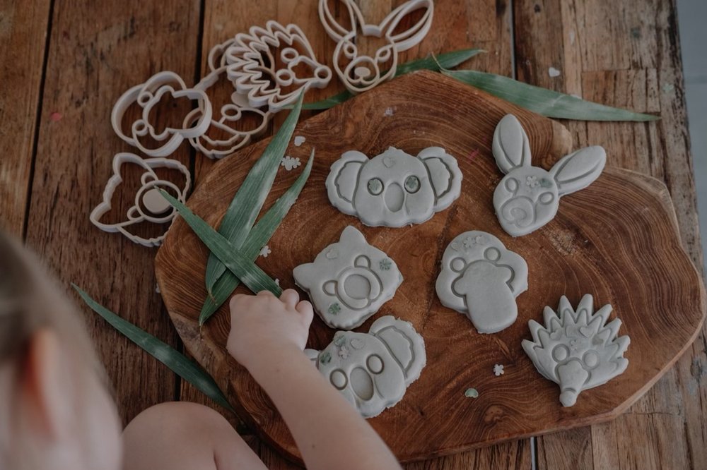 native wildlife cutters Australia kids dough cutter cookie koala wombat kangaroo platypus moulds