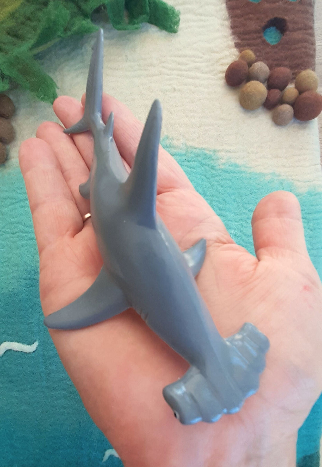 Realistic toy figurine model of Australian Scalloped Hammerhead Shark