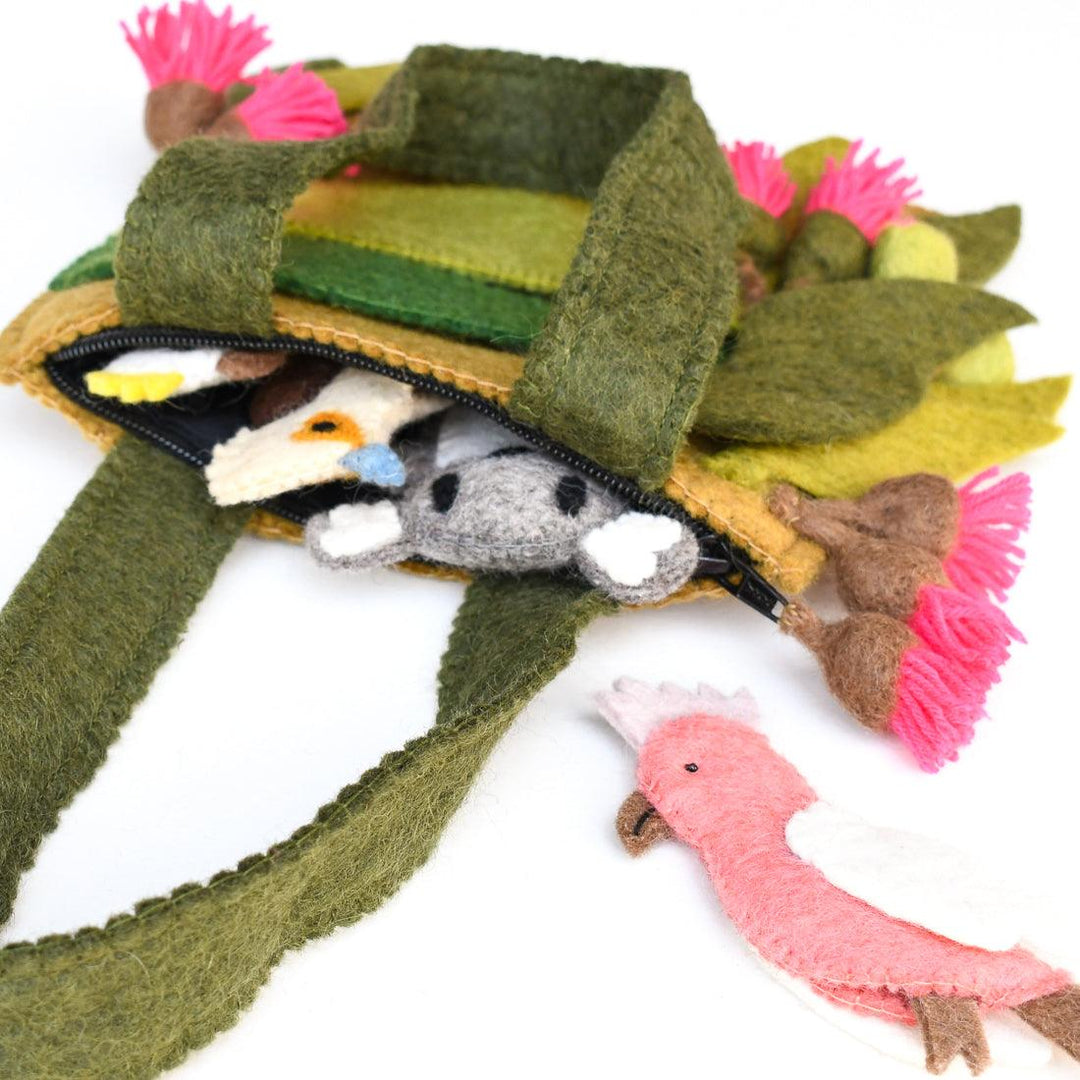 tara treasures australia felt australian gumnut bag playscape sensory toys