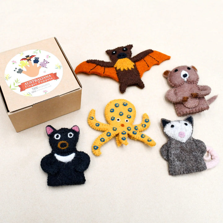 Finger Puppet Set- Australian Nocturnal Animals