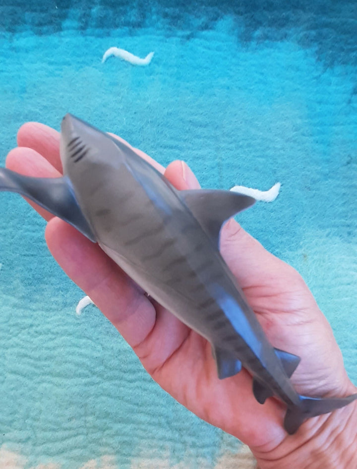 very realistic model of tiger shark