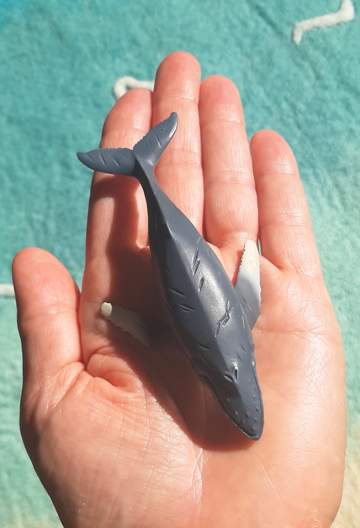 baby whale calf toy figurine replica