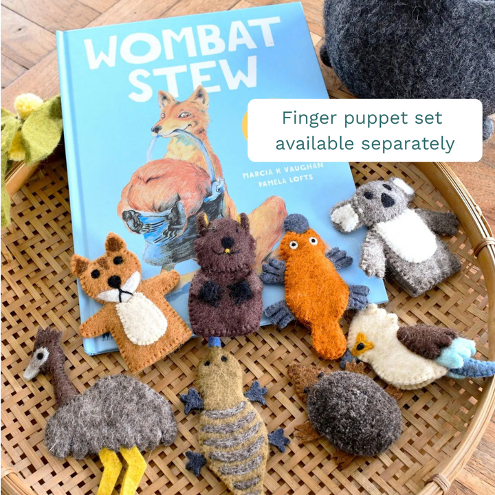 Felt "Wombat Stew" Billy Can and Small Parts Play Set