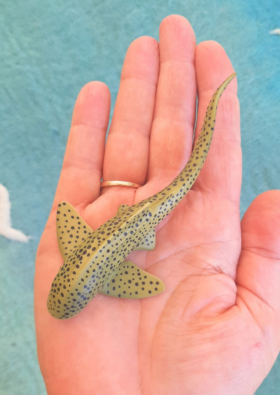 toy figurine of zebra shark